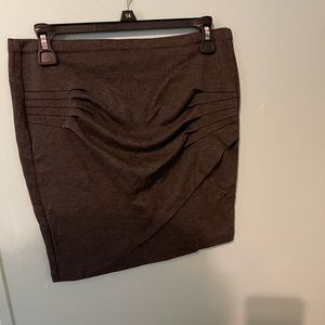 Stretchy pencil skirt, charcoal grey.